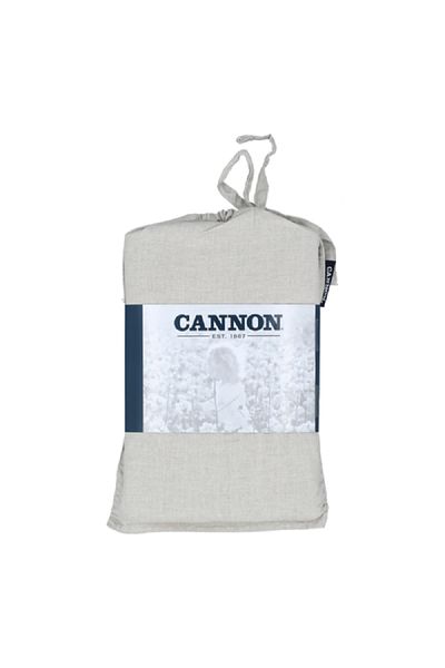 Cannon 2-Piece Stone Washed Premium Cotton Pillow Case Set Beige