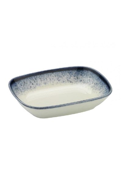 Kütahya Starry Dreams Porcelain Rectangular Bowl Blue and White 14 x 11cm