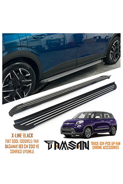 TAMSAN FIAT 500L (DODİKLİ) X-LINE MODEL YAN BASAMAK SIYAH 183 CM 2012 VE SONR...