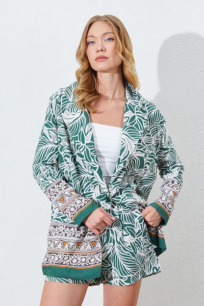 TENA Women's Khaki Skirt Juicy Blazer Jacket