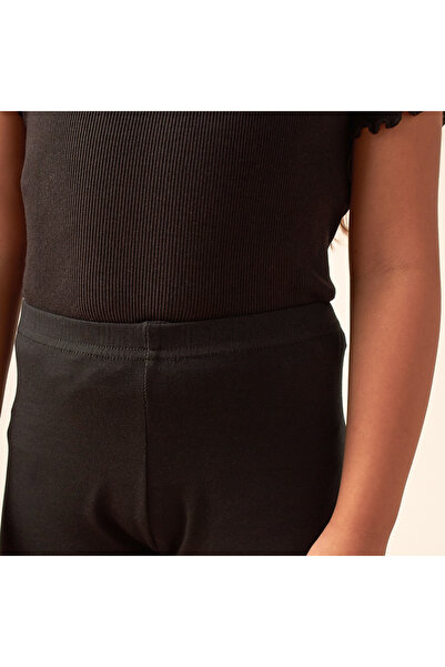 Juniors Solid Shorts With Elasticated Waist