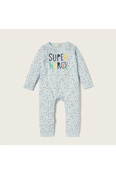 Juniors Printed Sleepsuit With Long Sleeves