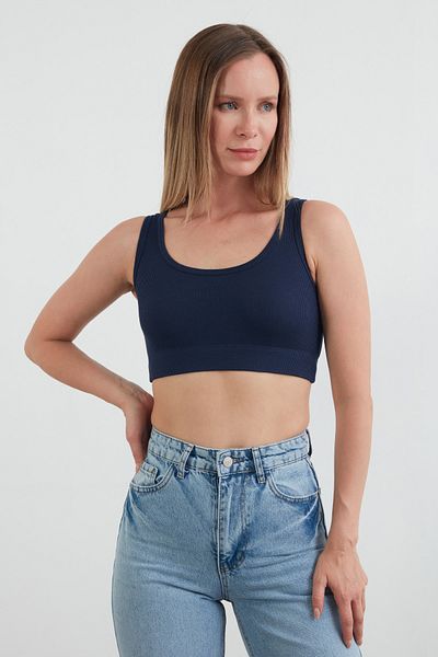 Fulla Moda Basic Corduroy Modal Crop Bustier