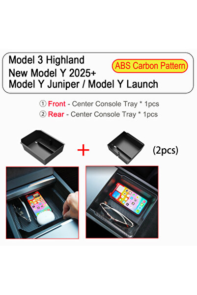 Choice3 قطعتان من مادة ABS الكربونية لسيارات تسلا موديل Y الجديدة، إصدار جوني...