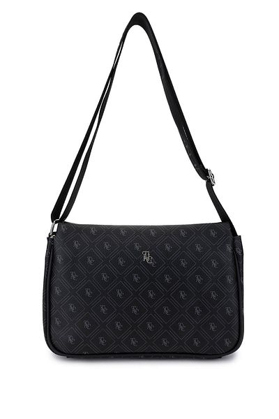 Tamer Tanca Women's Vegan Black Pattern Shoulder Bag