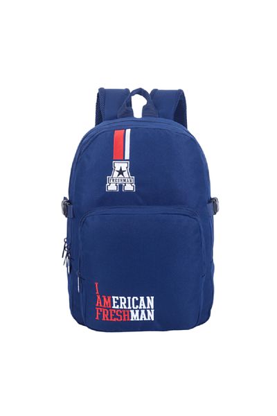 Marvel American Freshman Zipper Closure Adjustable Shoulder Strap Backpack Blue