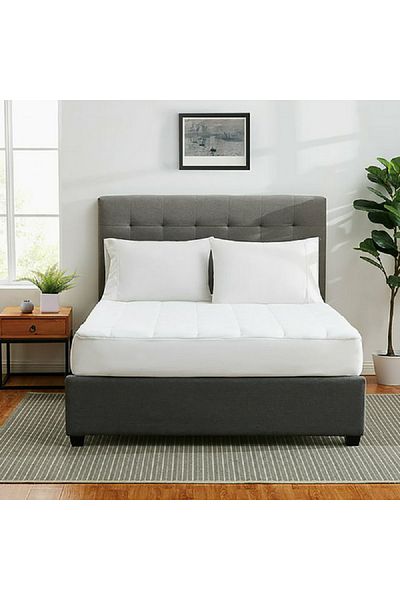 Cannon Classic Cotton Hypoallergenic Twin Mattress Cover White 18inch