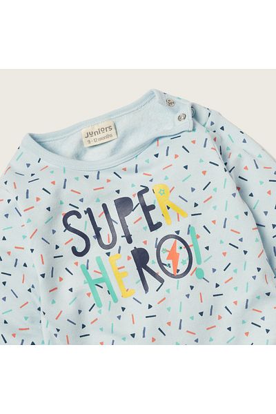 Juniors Printed Sleepsuit With Long Sleeves
