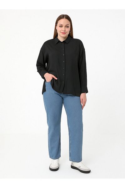 ALİA Plus Size Tunic - Black - Alia