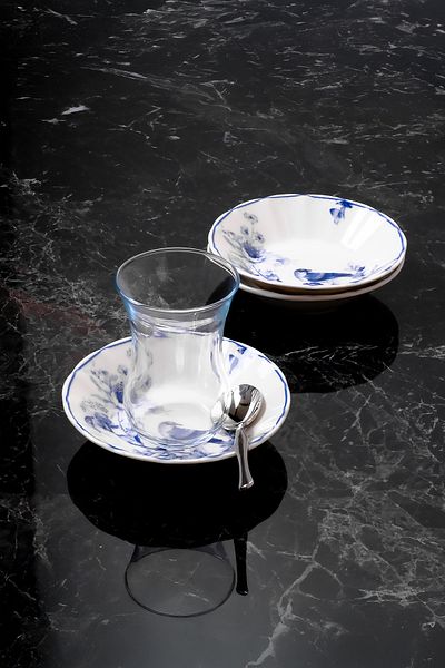 Güral Porselen Acem 6-Piece Tea Plate Set 1891