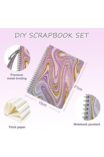 Lumely DIY Journal Kit Set for Girls Journaling Scrapbook,Art Crafts Kit Diary Supplies Set,Gift for Kids