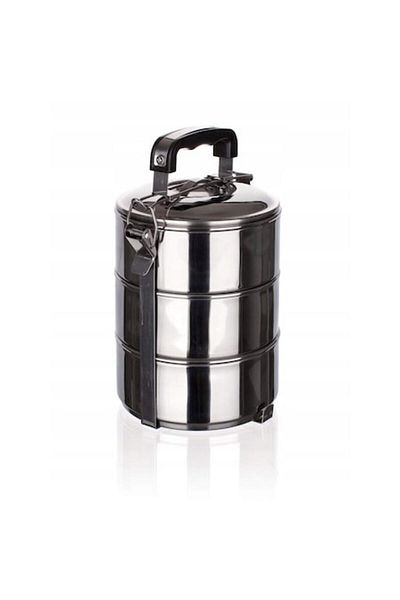 BANQUET Set 3 recipiente pentru alimente, Banquet, Story Line, Inox, 2.1L, 13 x 5.7 cm, Argintiu