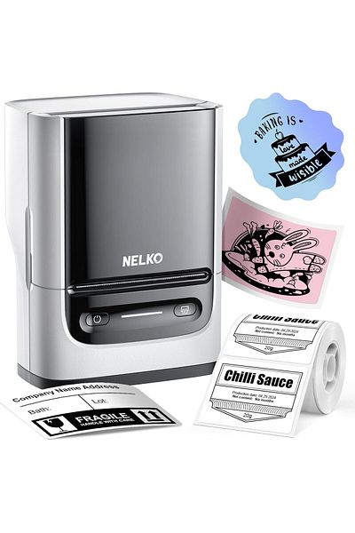 Nelko Label Maker Machine with Tape, PM220 Bluetooth Label Printer