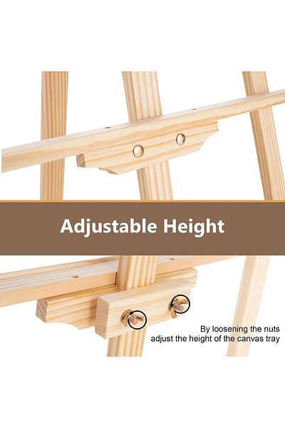 Lumely Art Easel Stand for Painting,Wooden Adjustable Folding,Canvas Up to 150cm,for Drawing,Wedding Sign