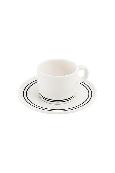 Güral Porselen Mental 4 Piece Tea Cup Set Black