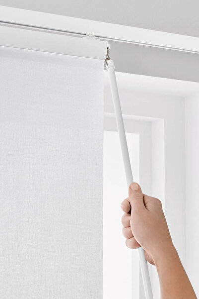 Binbirreyon Μπάρα έλξης κουρτίνας πάνελ Μεταλλική ράβδος 110cm με δακτύλιο KD015