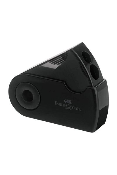 OEM Double Pencil Sharpener with Container Faber-Castell Sleeve, Black