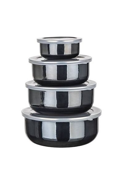 BANQUET Set caserole emailate Banquet Black, 8 piese