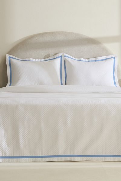 Karaca Home Комплект за двойно легло White Collection Doris, 100% памук, син