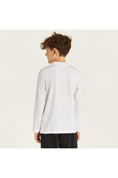 Juniors Solid Polo T-Shirt With Long Sleeves