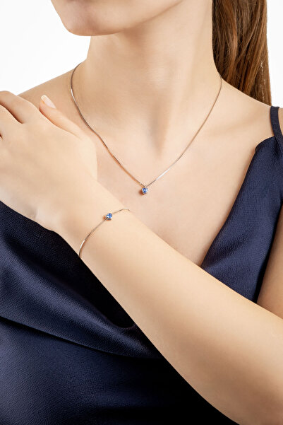 So CHIC... Romantik Aşk 18 Ayar Beyaz Altın Kaplama 43 Cm Gümüş Kalp Kolye