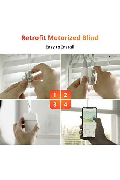 SwitchBot Blind Tilt Motorized Smart Blinds - Solar Powered, Light Sensor, Alexa/Google/Siri