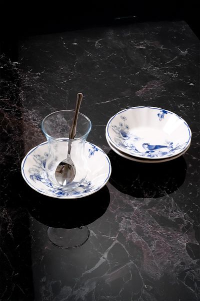 Güral Porselen Acem 6-Piece Tea Plate Set 1891