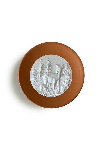 HOME DEKORİSTA Decorative Plate, Decorative Object, Tile Color Plate, White Decorative Object, Decorista Home