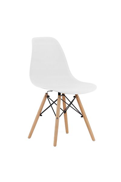 SERSIMO Scaun Dining Scandinav Pentru Bucatarie, 38x42x82cm, Alb