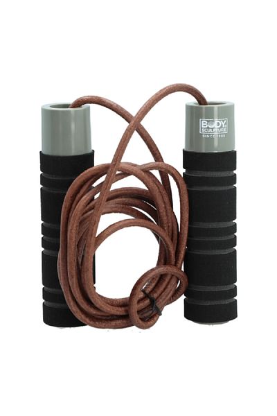 BODY SCULPTURE Leather Skip Rope with Weights Multicolor 2.7m