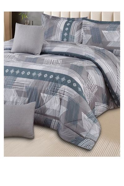 smart home Double-sided comforter set, 6-piece bedspread, 6-piece filling comforter, 100% microfiber comforter, 230 x 250 cm