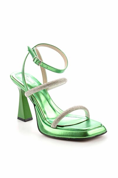 Bambi Metallic Green Women's Evening Dress Shoes K05215400809