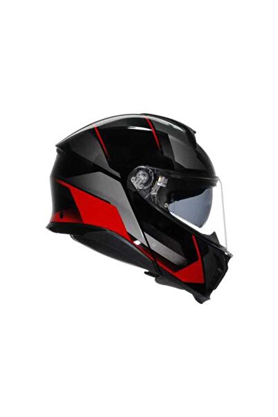 AGV KASK/TOURMODULAR E2206 MULTI MPLK PERCEPTION BLACK RED M0162