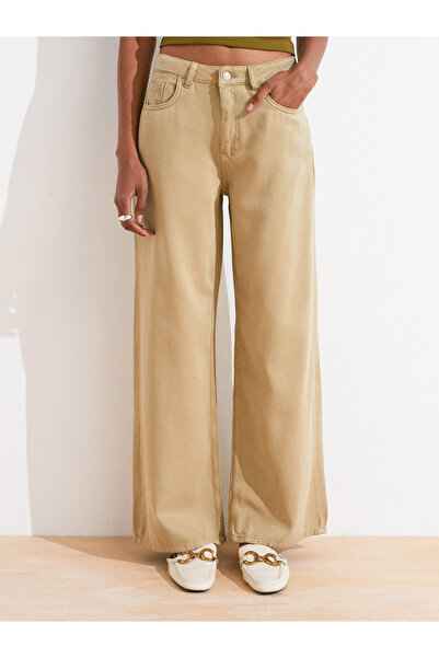 Dilvin 71999 Pantaloni din denim cu textura moale-Cagla