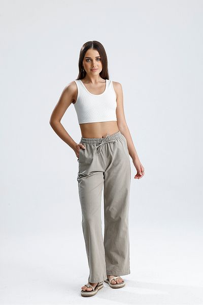 ilmek Linen Draped Trousers