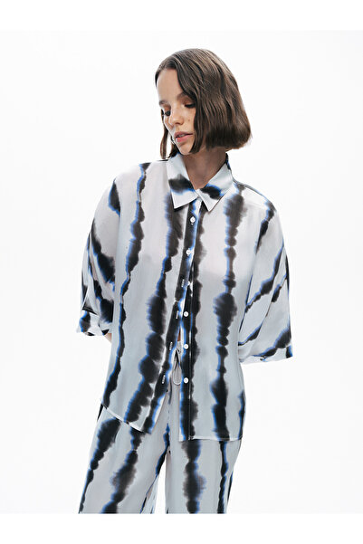 Nocturne Batik Desenli Dökümlü Gömlek