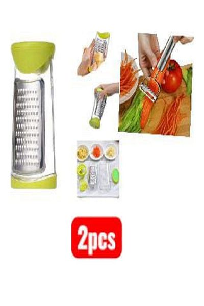 Generic Multifunctional Hand Grater Set (2 Pieces), Perfect for Grating Carrots, Cucumbers, Potatoes, Cheese,