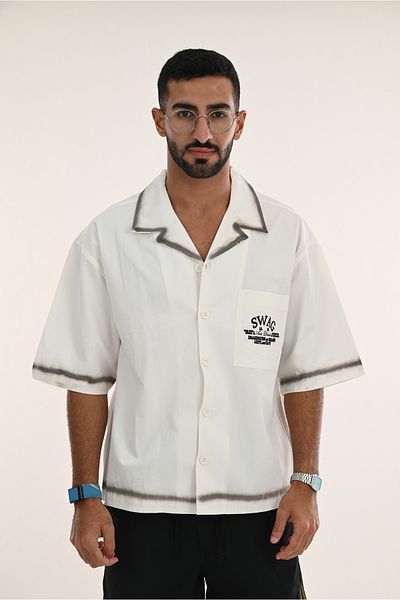 SWAG SA Square cut shirt with decorative edges