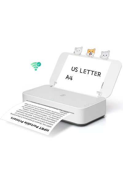 HPRT طابعة نقل حراري GT1 بدون حبر للاستخدام المنزلي، تدعم الاتصال بشبكة Wi-Fi...