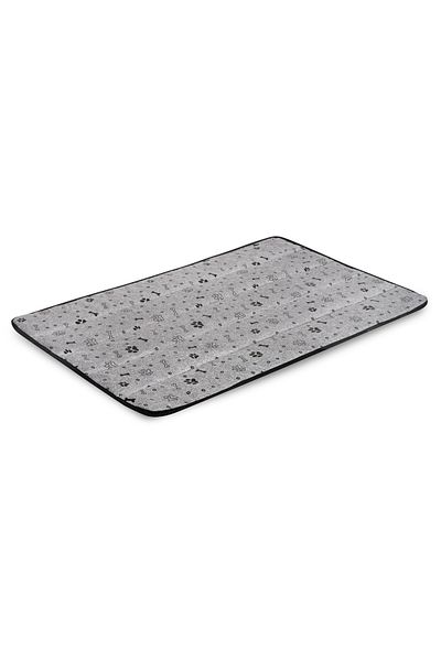 shumee Covoraș pentru câini 100x70 cm impermeabil, model oase, negru