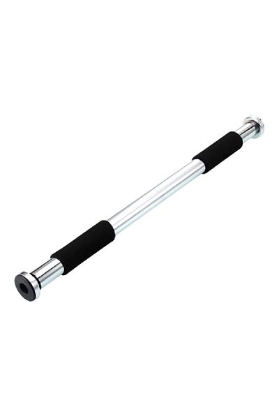 BODY SCULPTURE Doorway Pull Up Gym Bar with Cushioned Grip Black and Silver 75-100cm