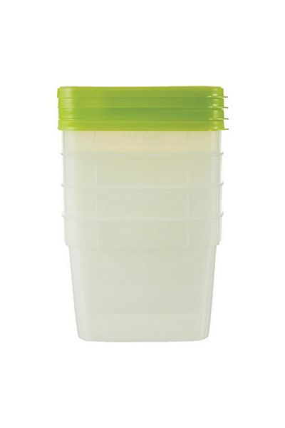 ARROW 4-Piece BPA Free Polyethylene Freezer Storage Container