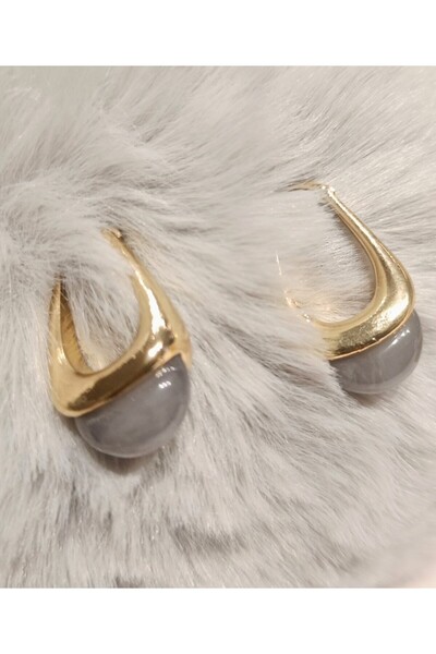 Monalisa Home أقراط مزخرفة بأشكال ذهبية