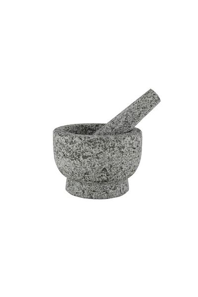 AzHome Mortar and pestle set 14 cm, made of granite, ideal for crushing spices