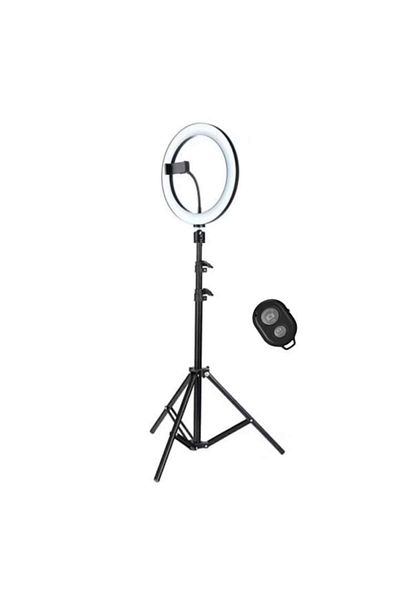 Star Master Professional Ring Fill Light Set, Diameter 30 cm, 12 inch, 180 LEDs, Tripod 120 cm, 3 Lighting Modes