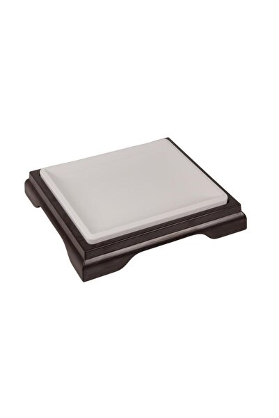 Globy طبق تقديم أبيض بقاعدة ميلامين 25×23×7 سم