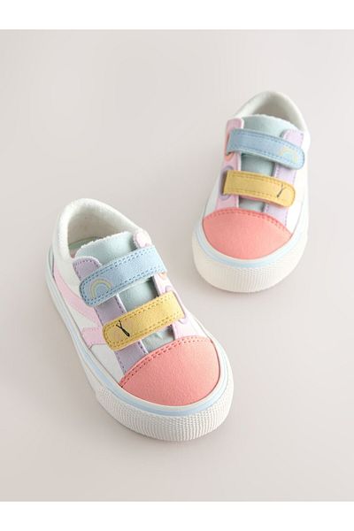 Next Baby Cream Pink Color Block Sneakers