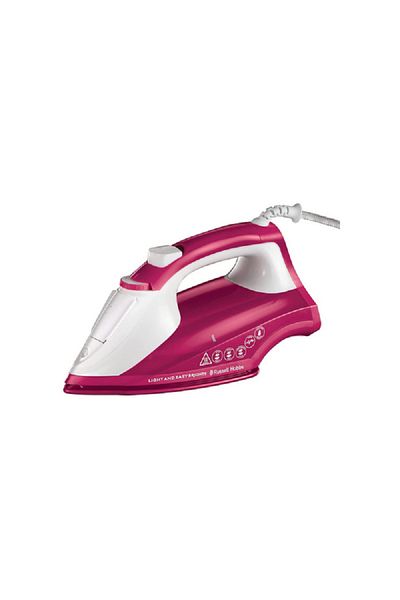 russell Hobbs 2400W Light and Easy Brights Steam Iron Pink and White 240ml 26480GCC