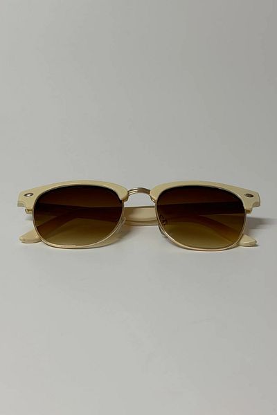 Tonny Black Men's Cream Clubmaster Classic Sunglasses
