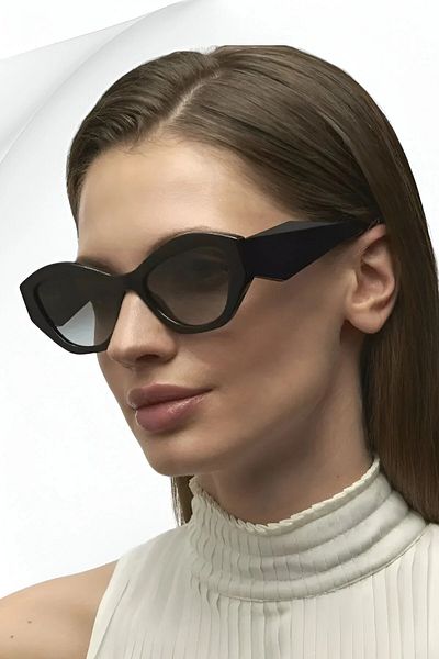 Tonny Black Men's Black Urban Chic Geometric Sunglasses